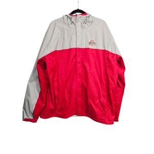 Columbia Ohio State Buckeyes Windbreaker Jacket XXL Red Gray Athleisure Sporty